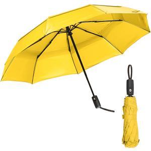 Mr. Pen Windproof Travel Umbrella - Yellow, Automatic, Compact, Rain Umbrella