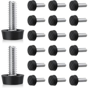 20pcs 1/4-20 UNC Thread Furniture Leg Leveler, Adjustable Table Leveling Feet Screw-in Anti-Slip Chair Leg Extender for Cabinet Desk Dresser Stool Noise Reduction