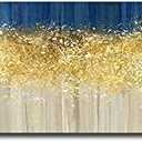 ZHMANLUCK Bedroom Large Size Canvas Art Prints Decoration Gold Abstract Printed Oil Painting On Canvas Modern Home Decor Picture 60x120cm(24x47in) With Frame