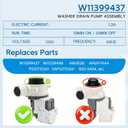 Upgraded W11399437 W11259498 Washer Drain Pump Assembly for Whirlpool WTW5000DW3 WTW5010LW0 WTW5105HW1 WTW5057LW0, for Maytag MVW4505MW1 MVW5430MW0 MVWC565FW3 MVW6200KW1 Replaces 4961028 AP6974144