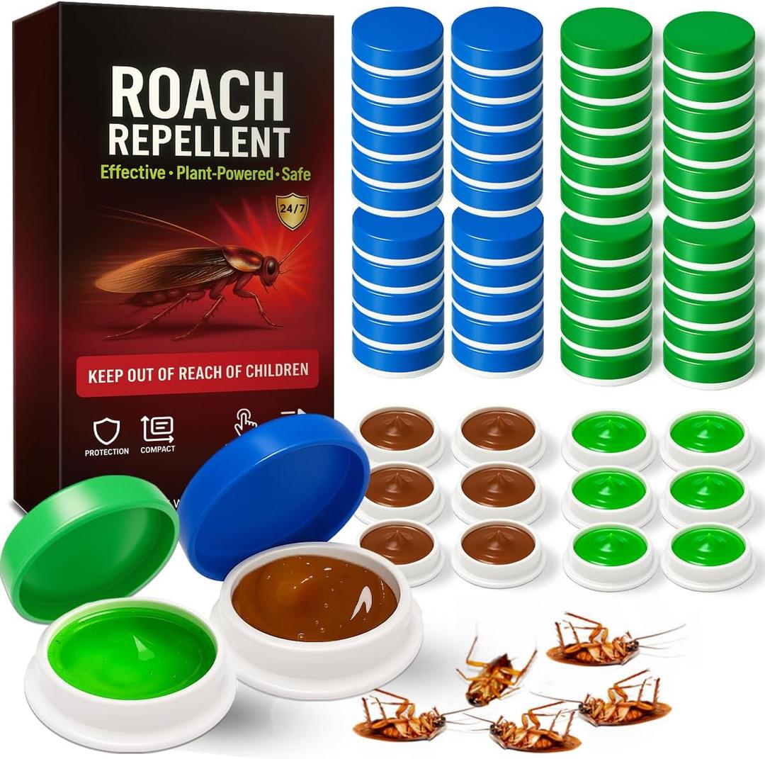 72 Pack Roach Bait Indoor Infestation, Powerful Attraction Cockroach Bait Gel Stations, Quick Kill Formula, Easy to Apply Cockroach Killer for Effective Home Control, Ideal for Kitchens, Bathrooms