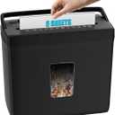 Woolsche Paper Shredder for Home,5 Sheet Desktop Cross Cut with 2.38-Gallon Basket Shredder,P-4 Security Level, 4-Mode Design, Shreds Paper/Credit Card - Durable, with Jam Proof Function for Home, Black