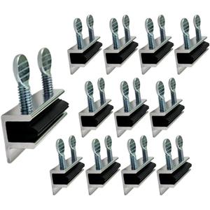 QCAA Sliding Window Security Lock with Vinyl Lining, Child Proof Lock, Aluminum, Silver, 12 Pack, Made in Taiwan