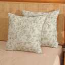 Sage Green Floral Pillow Covers 24x24 Set of 2 Light Green Chinoiserie Floral Decorative Throw Pillows Vintage Rustic Toile Flower Pillowcase Outdoor Decor Linen Cushion Cover for Couch Sofa