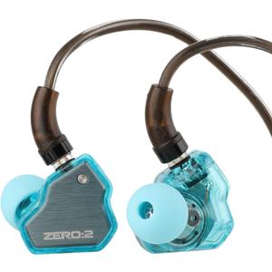 Linsoul 7Hz x Crinacle Zero:2 in Ear Monitor, Updated 10mm Dynamic Driver IEM, Wired Earbuds Earphones, Gaming Earbuds, with OFC IEM Cable for Musician (Blue)