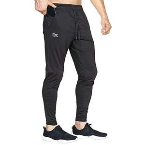 BROKIG Mens Lightweight Gym Jogger Pants, Men's Workout Sweatpants with Zip Pocket , Size XL,  2 PCS