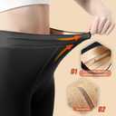 Fleece Lined Tights Women Fake Translucent Warm Pantyhose Leggings Sheer Thick Tights for Winter (Black, S)