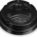 PaperMade Disposable Insulated 12 Oz, 14 Count To Go Designed Hot Cups With Black Dome Lids, For Drinking Coffee, Tea, Or Any Hot Beverage, Throw Away, Travel, Spill Free