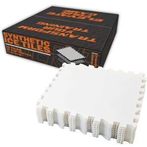 Potent Hockey Synthetic Ice Tiles | Easy-to-Install Skateable Ice Tiles for Hockey Training | Expandable Artificial Rink for Indoor and Outdoor Year-Round Skating