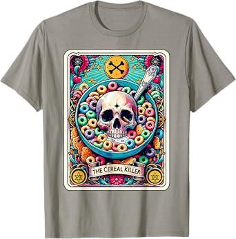 The Cereal Killer Funny Tarot Card T-Shirt (Small)