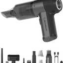 Scosche SCOVAC Cordless Handheld Vacuum Cleaner with Inflator, Deflator & Air Duster, 4-in-1 Small, High Power, Rechargeable and Portable Hand Held Vacuum for Car, Home, Office, Pet Hair