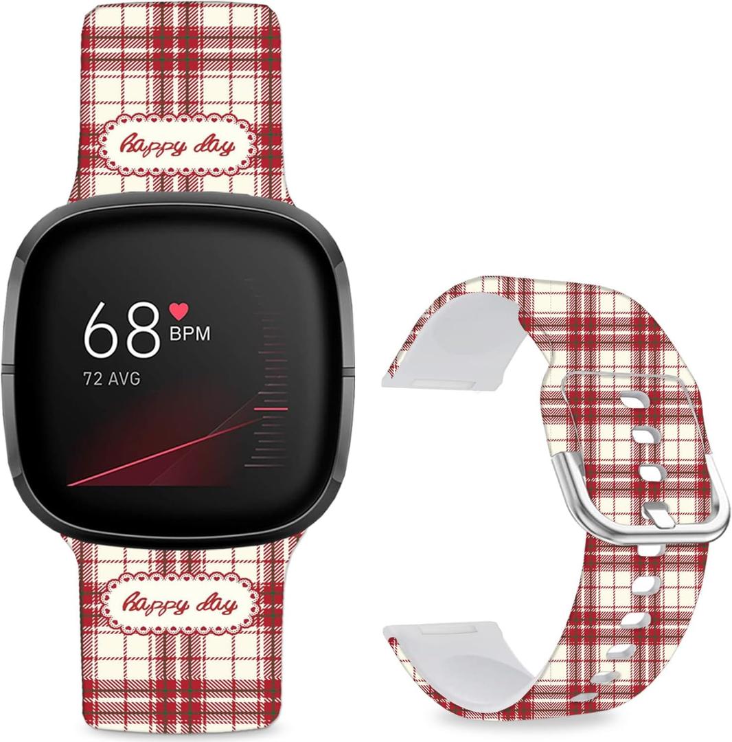 5 x Floral Pattern Printed Cartoon Watch Bands Compatible with Fitbit Versa 4/ Versa 3/ Fitbit Sense 2/Sense Band Soft Silicone Sport Cute Strap Replacement Wristband for Men Women Teens.