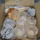 Sieral 6 Pcs Crystal Candle Holders Bulk Tall Tea Light Candlestick Wedding Dining Table Centerpieces for Fireplace Candelabra Living Room Home Decoration(Gold,10'', 12'', 14'')