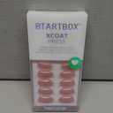 BTArtbox Press On Nails Short - Lamp-Curable Pink Cat Eye Almond Press On Nails with Glue for Women, Semi-Transparent Soft Gel Glue On Nails in 16 Sizes - 32 Stick On Nails Kit, Spring Charm