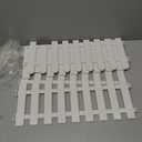 Toddmomy 4 Sets White Plastic Garden Fence with Stakes, Decorative Picket Fence Edging for Lawn Flowerbeds Plant Borders Yard Patio Landscaping, 19.7x7.9in