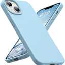 OuXul for iPhone 14 Case, iPhone 13 Case Shockproof Liquid Silicone Protective Phone Case with Soft Anti-Scratch Microfiber Lining Ultra Slim Drop Protection Phone Cover 6.1 inch(Ice Blue)