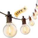 Kawaya Outdoor String Lights 25 FT LED Patio Light with 12+1 Shatterproof Edison Globe Bulbs - IP65 Waterproof Dimmable Hanging Lights - 2700K Warm White Lighting for Outside Yard Porch Deck Bistro