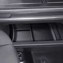 HGWEI Lower Center Console Organizer Compatible with GMC Hummer EV Pickup/SUV 2023 2024 2025 2026 Accessories, Floor Armrest Storage Box Insert Tray Interior Compartment Divider, Black