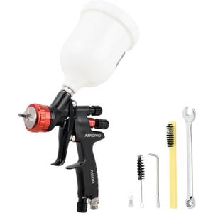 AEROPRO Tools A608 HVLP Air Spray Gun, 1.3mm Nozzle, 600cc Plastic Cup, Auto Paint Spray Gun, Automotive Paint Gun, Body Repair Paint Spray Guns, Car Paint Gun for Touch Up, Primer, Top Coat