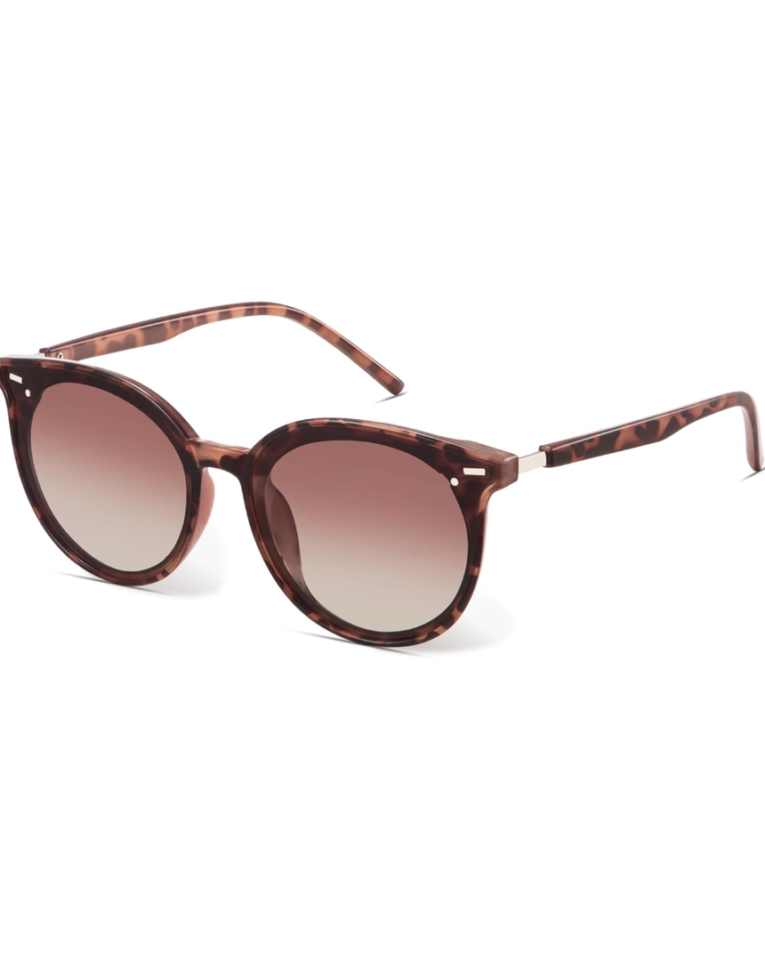Livho Polarized Sunglasses, Retro & Oversized Shades for Women with Round Lenses