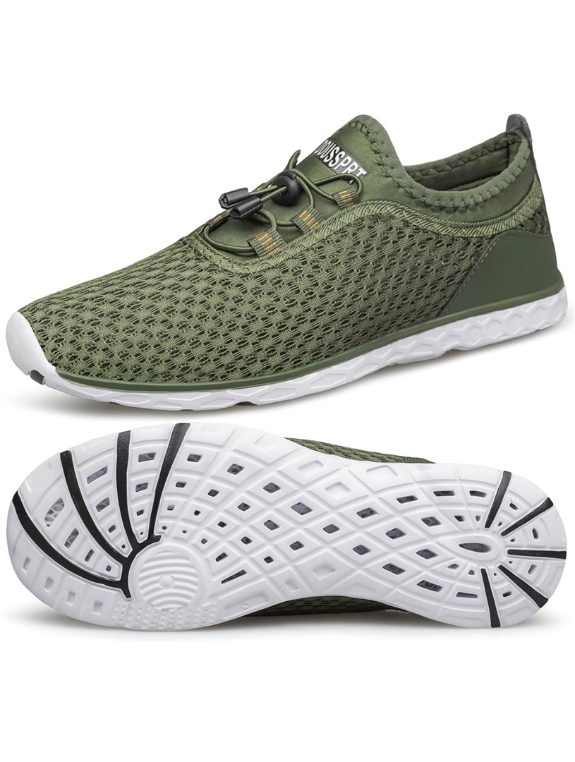 DOUSSPRT Men's Water Shoes Quick Drying Sports Aqua Shoes 45