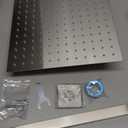 NearMoon Rain Shower Head With Shower Arm, Ceiling Mount Square Shower, Stainless Steel Ceiling Rainfall Shower Head- Waterfall Full Body Coverage (12 Inch, Brushed Nickel)