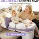 Inflatable Toddler Airplane Bed, Seat Extender for Kids with Cup Holder, Adjustable Dual-Chamber Design, Portable Travel Bed with Hand Pump & Carry Bag, Fits Most Economy Rows (Use Per Airline Policy)