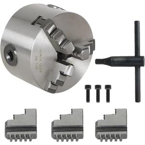 WFLNHB K11-80 3 Inch 3 Jaw Self Centering Lathe Chuck 3" for CNC Drilling Milling Machine Total 2 Set of Jaws