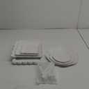 10 Pcs Cake Stand White Plastic Dessert Table Display Set 4 Pcs 3 Tired Cupcake Stand Cookie Tray Rack Serving Tray Cake Display Tower and 6 Pcs Dessert Trays for Wedding Baby Shower Tea Party