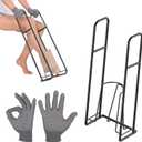 Upgraded Extra-Large Compression Sock Aid Device - Sock Aids for Compression Stocking - Helper Device for Putting on Hosiery - Large Size 2024 Design (Black)