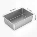 Kirecoo Stainless Steel Cat Litter Box, Large Metal High Sided Cat Pan Box, Indoor Litter Tray, Non Stick, No Smell, Easy to Clean, Pet Toilet Supplies for Cats