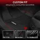 LASFIT Floor Mats for Toyota Tundra 2022-2025 2026 CrewMax Cab, All Weather Custom Fit TPE Floor Liners for Tundra SR/SR5/TRD PRO/Limited/Platinum/Castone Front&Rear 2 Row Car Mats, Black