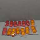 14x LED Trailer Marker Lights, Double Bullseye 10 Diodes Clearance Light Red/Amber, 4x2 inch Tiger Eye/Double Bubble Waterproof Rectangular LED Side Marker Light For RV Truck Camper etc