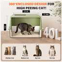 XL Enclosed Stainless Steel Litter Box with Lid Include Pedal Scoop