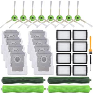 26 Pack Replacement Parts for iRobot Roomba j7(7150) j7+ (7550) i3(3150) i3+(3550) i4 i6 i6+(6550) i7(7150) i7+(7550) i8 i8+ Robot, 2 sets Roller Brushes, 8 Filters, 8 Side Brushes, 8 Dust bags