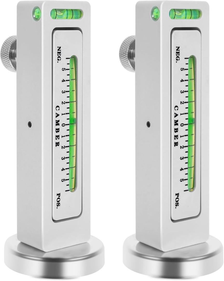 Ziopetru 2 Pack Adjustable Magnetic Gauge Tool, Wheel Camber, Caster Pillar and Wheel Alignment Tools for Automotive Truck RV Tire Repair