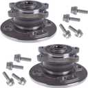 AUQDD 512427 x2 (For 1.6L and FWD,M14 Wheel Bolts) Rear Wheel Hub and Bearing Assembly Compatible With 2007-2015 Mi-ni Cooper # 33416786552 33416786620