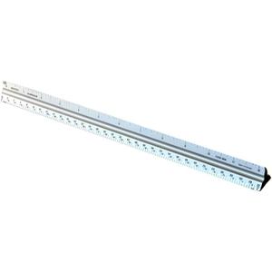 Alumicolor Aluminum Architect Solid Drafting Scale, 12IN, Silver