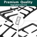AEB73125001 Stove Grates Replacement Parts for LG 5 Burner Gas Stove Grates Cast Iron Wok Support Burner Wok Grate 19.6’’ x 10.6’’ Side Surface Burner LRG3061ST/01 LRG3061BD Stovetop Range Grate 1 Pcs