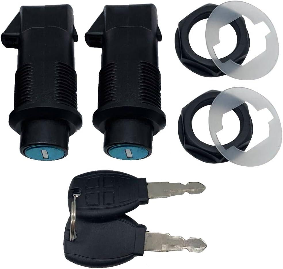 Universal RS Lock Set Fit for Harley Honda Yamaha Kawasaki Suzuki and so on RS Motorcycle Hard Saddlebags Black with 2 Keys