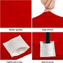 BDDC Table Covers for 6 Foot Tables, Red Washable and Wrinkle Resistant Stretch Tablecloths Rectangle 6ft for Events, Wedding, Banquets, Parties - Red 72" x 30" (Rectangular)