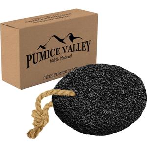 Pumice Stone - Natural Earth Lava Black - Callus/Corn Remover for Feet Heels and Palm - Pedicure Exfoliation Tool - Dry Dead Skin Scrubber - Health Foot Care