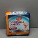 Simple Solution Disposable Dog Diapers, Female Dog Diapers, Puppy Potty Training, Incontinence and Heat Cycle Protection, Large Diapers for Dogs, 18-27 Inch Waist, 30 Count