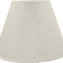 Aspen Creative 32627 Transitional Hardback Empire Shaped Spider Construction Lamp Shade in Ivory, 12" wide (6" x 12" x 9"), 6" top x 12" bottom x 9" slant height