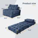 MAXYOYO Folding Sofa Bed, Convertible Chair Bed with Pillow, Single