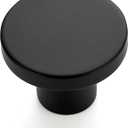 Ravinte 10 Pack Matte Black Cabinet and Drawer Knobs - 1-1/5 Inch Round Pulls for Kitchen, Dressers and Closets