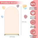 6FT Wedding Arch Backdrop Cover, Beige Spandex Arch Covers Stretchy Backdrop for Wedding, Birthday, Party, Baby Shower, Ceremony Banquet Decoration