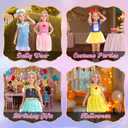 HAMSILY Princess Dress Up Clothes for Little Girls: Princess Costume for Girls Toddler, Girl Toys Age 3 4 5 6 Year Old Girl Birthday Gifts Christmas Gift