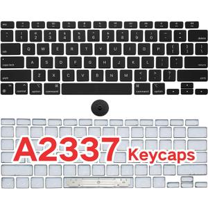 Keyboard Key Caps Full US Set Replacement for MacBook Air 13" A2337 M1 2020 2021 EMC 3598 Keycaps with Removal Tool (A2337 US Keys)