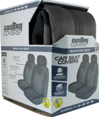 Custom Accessories Gray Bucket Low Back Seat Cover - 40407, Gray